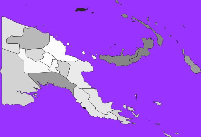 Papua New Guinea elevation map